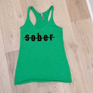 Next Level “Not Sober” St Patrick’s Day womens tank XS